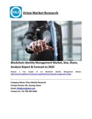 Blockchain Identity Management Market Size, Industry Trends, Share and Forecast 2019-2025