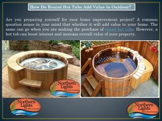 Round Hot Tubs for Sale - Northern Lights Cedar Tubs