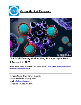 CAR T Cell Therapy Market Size, Industry Trends, Share and Forecast 2019-2025