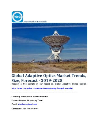 Global Adaptive Optics Market Trends, Size, Forecast - 2019-2025