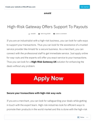 High-Risk Gateway Offers Support To Payouts