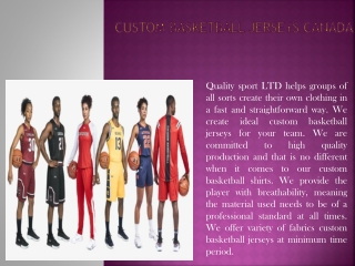 Custom basketball jerseys canada