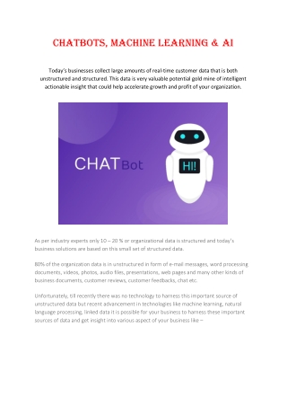 AI/Chatbots/ML | Software Development Company in USA