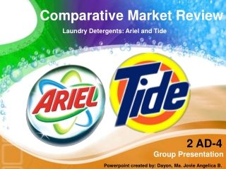 ADPRAC3 - Comparative Market Review Ariel VS Tide (2AD4) ©JO