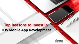 Top Reasons to Invest in iOS Mobile App Development