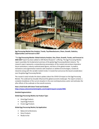 Egg Processing Market