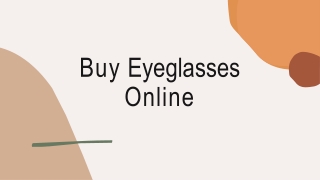 Buy Eyeglasses Online