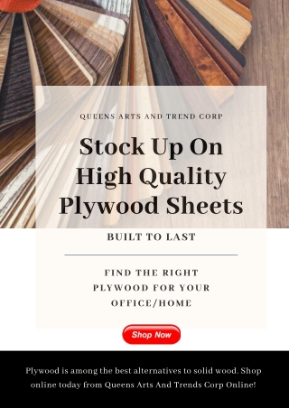 Stock Up On High Quality Plywood Sheets