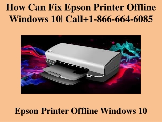 How Can Fix epson printer offline windows 10| call 1-866-664-6085