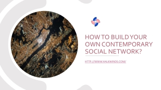 How to build your own contemporary Social Network? - Halkwinds