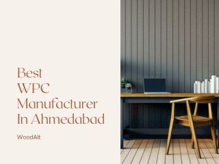 WoodAlt - Best WPC Manufacturer in Ahmedabad