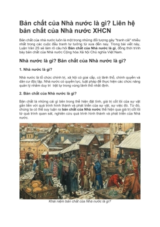 Bản chất của Nhà nước là gì? Liên hệ bản chất của Nhà nước XHCN - Luận Văn 99
