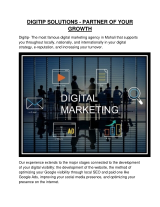 Digitip Solutions - Partner of your Growth