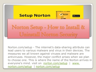 Norton.com/setup - How Do I Enter My Norton Setup Product Key