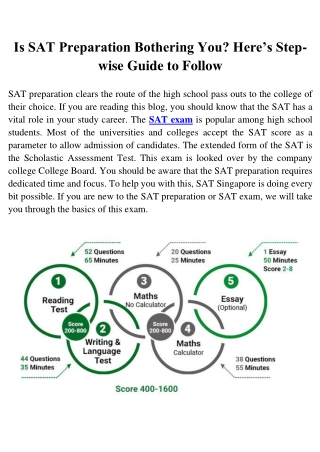Is SAT Preparation Bothering You? Here’s Step-wise Guide to Follow