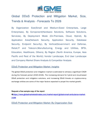 Global DDoS Protection and Mitigation Market Size, Trends & Analysis with Covid-19 Impact - Forecasts to 2026