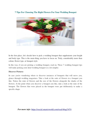 Tips to choose flowers bouquets