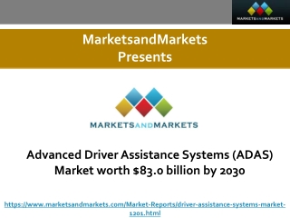 Advanced Driver Assistance Systems (ADAS) Market worth $83.0 billion by 2030