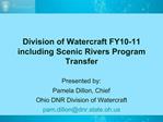 Division of Watercraft FY10-11 including Scenic Rivers Program Transfer