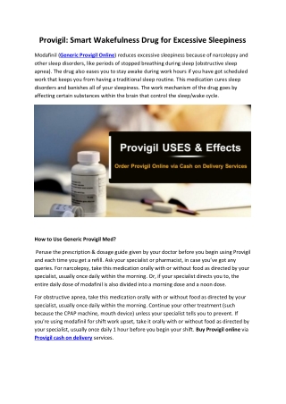 Provigil Usage & Dosage Guide: How to use smart drug for wakefulness