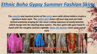 Ethnic Boho Gypsy Summer Fashion Skirts