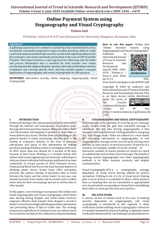 Online Payment System using Steganography and Visual Cryptography