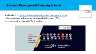 Kadam Technologies - Best Software Development Company in India.