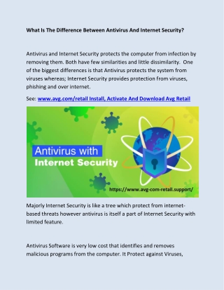 What Is The Difference Between Antivirus And Internet Security?