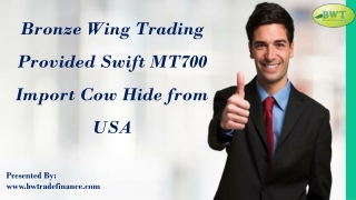 Bronze Wing Trading Success – Swift LC MT700 – LC Issuance