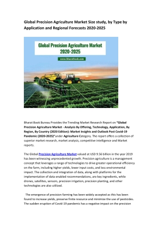 Global Precision Agriculture Market Research Report 2020-2025