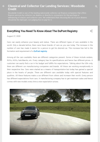 Everything You Need To Know About The DuPont Registry