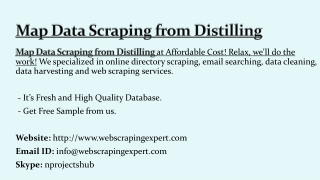 Map Data Scraping from Distilling