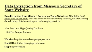 Data Extraction from Missouri Secretary of State Website