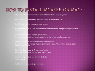 How to Install McAfee on Mac?