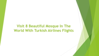 Visit 8 Beautiful Mosque In The World With Turkish Airlines Flights