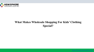 What Makes Wholesale Shopping For Kids’ Clothing Special?