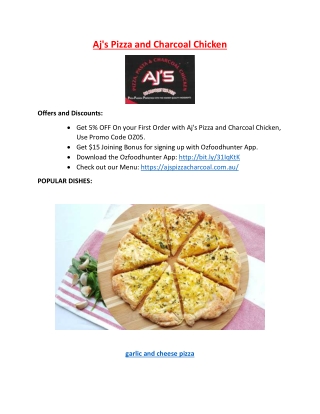 5% OFF - Aj's Pizza and Charcoal Chicken - Pizza Restaurant Chirnside Park, VIC