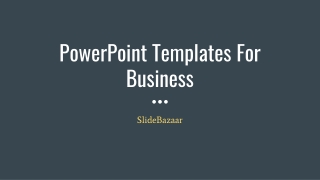 PowerPoint Templates For Business