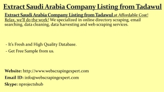 Extract Saudi Arabia Company Listing from Tadawul