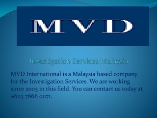 Investigation Services Malaysia