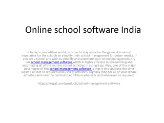 Online school software India