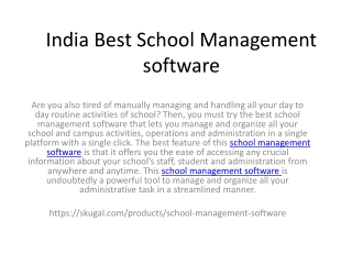 India Best free School Management software