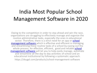 India Most Popular School Management Software in 2020