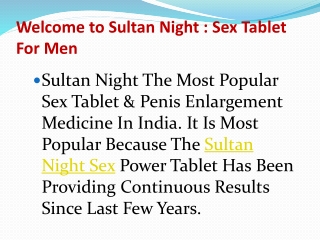 Sultan night body power capsule