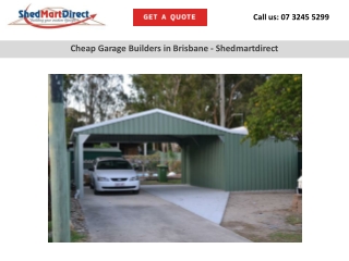 Cheap Garage Builders in Brisbane – Shedmartdirect