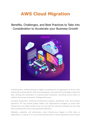 AWS Cloud Migration: Benefits, Challenges, and Best Practices to Take into Consideration to Accelerate your Business Gro
