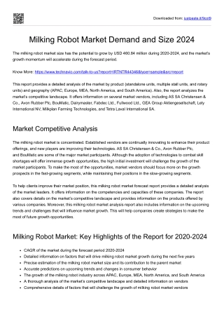 Milking Robot Market