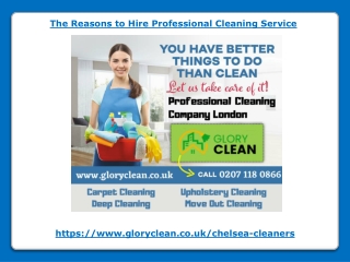 Reasons to Hire Professional Cleaning Service