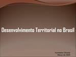 Desenvolvimento Territorial no Brasil