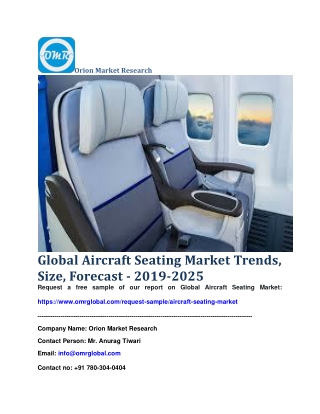 Global Aircraft Seating Market Trends, Size, Forecast - 2019-2025